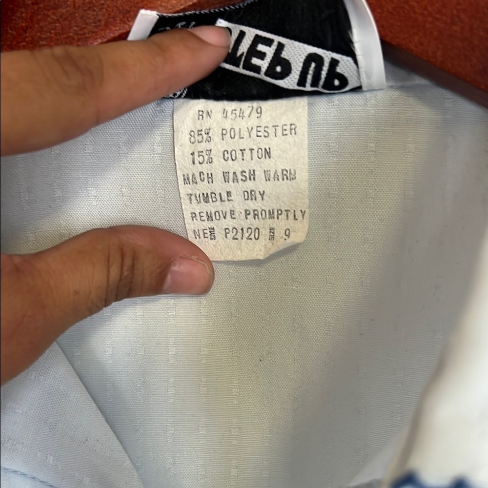 Vintage Light Blue Button Down Shirt - Picture 3 of 10